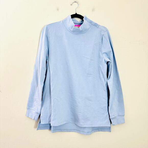 Isaac Mizrahi Live! Long sleeve be turtle neck button neck woman’s over sized S - Picture 1 of 9